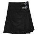 Solid Black Tartan Mini Billie Kilt Mod Skirt Girls Mini Billie Skirt