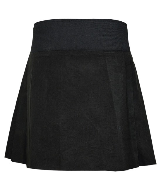 Solid Black Tartan Mini Billie Kilt Mod Skirt Girls Mini Billie Skirt