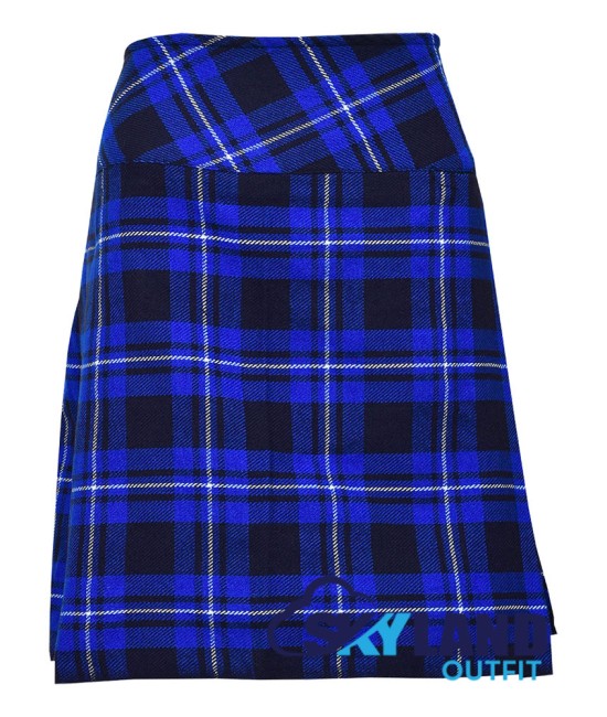 Ramsey Blue Tartan Mini Billie Kilt Mod Skirt Girls Mini Billie Skirt