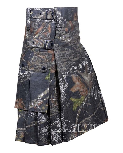 Jungle Camo Tactical Kilt | 4 Pocket Utility Kilts for Men