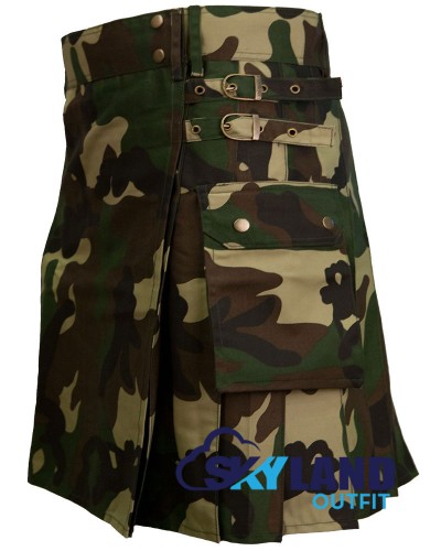 Men's Camouflage Utility Kilt Tactical Camo Kilt Men's Camouflage Utility Kilt Tactical Camo Kilt