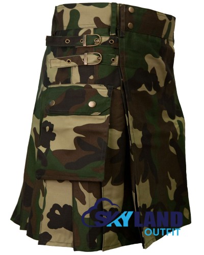 Camouflage Utility Kilt | Tactical Camo Cotton Kilt for Men Camouflage Utility Kilt | Tactical Camo Cotton Kilt for Men