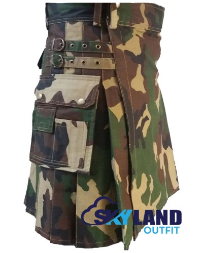 Men's Tactical Urban Camo Utility Kilt Camouflage Cotton Kilt  Men's Tactical Urban Camo Utility Kilt Camouflage Cotton Kilt