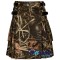 Jungle Camo Cotton Utility Kilt with Leather Straps - Camouflage Kilt for Men