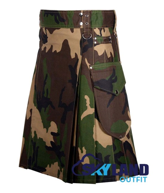 Urban Camo Deluxe Utility Kilt - Cargo Pocket Sport Utility Kilt