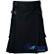 Black Cotton Utility Kilt Coton Kilt with adjustable Leather Straps
