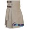 Khaki Utility Cotton Kilt with adjustable Leather Straps