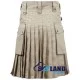 Khaki Utility Cotton Kilt with adjustable Leather Straps Khaki Utility Cotton Kilt with adjustable Leather Straps