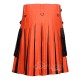 Orange Halloween Kilt | Leather Strap Cotton Kilts