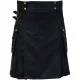 Men's Utility Black Cotton Kilt Men's Utility Black Cotton Kilt