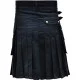 Men's Utility Black Cotton Kilt Men's Utility Black Cotton Kilt