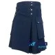 Men's Six Pockets Blue Cotton Utility Kilt | Scottish Kilt | Modern Kilt Men's Six Pockets Blue Cotton Utility Kilt | Scottish Kilt | Modern Kilt