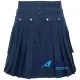 Men's Six Pockets Blue Cotton Utility Kilt | Scottish Kilt | Modern Kilt Men's Six Pockets Blue Cotton Utility Kilt | Scottish Kilt | Modern Kilt