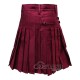 Burgundy Cotton Utility Kilt | Modern Fashion Kilts for Men