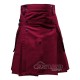 Burgundy Cotton Utility Kilt | Modern Fashion Kilts for Men
