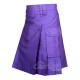 Purple Cotton Utility Kilt | Front Button Scottish Kilt – Deluxe Utility Kilts