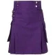 Men's Utility Purple Cotton Kilt with front Buttons Men's Utility Purple Cotton Kilt with front Buttons