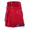 Red Cargo Pocket Sport Utility Kilt - Deluxe Utility Kilt