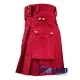Red Cargo Pocket Sport Utility Kilt - Deluxe Utility Kilt Red Cargo Pocket Sport Utility Kilt - Deluxe Utility Kilt