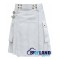 Scottish Pure White Cotton Red Utility Kilt for Men
