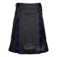 Hybrid Utility Kilts - Black Denim & American Patriot Tartan Kilt Hybrid Utility Kilts - Black Denim & American Patriot Tartan Kilt
