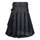 Hybrid Utility Kilts - Black Denim & Black Watch Tartan Kilt Hybrid Utility Kilts - Black Denim & Black Watch Tartan Kilt