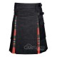Hybrid Utility Kilts - Black Denim & MacGregor Tartan Kilt Hybrid Utility Kilts - Black Denim & MacGregor Tartan Kilt