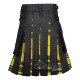 Hybrid Utility Kilts - Black Denim & MacLeod of Lewis Tartan Kilt