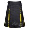Hybrid Utility Kilts - Black Denim & MacLeod of Lewis Tartan Kilt