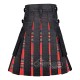 Black Denim Hybrid Utility Kilt with Royal Stewart Tartan Black Denim Hybrid Utility Kilt with Royal Stewart Tartan