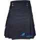 Active Men Black Denim Utility Kilt Active Men Black Denim Utility Kilt