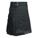 Black Denim Utility Kilt | Men's Modern Scottish Workwear Kilt