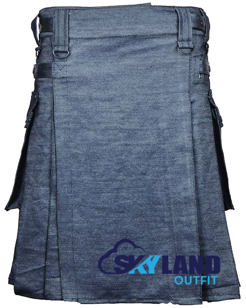 Kilts For Men, Utility Kilt, 100% Cotton Jeans Hybrid Kilt, Modern Box Pleated  Tartan Traditional Mens Kilt Denim Skirt - Skirts - AliExpress
