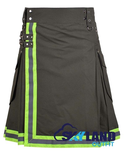 Grey Firefighter Utility Kilt | Fireman Kilt for Men