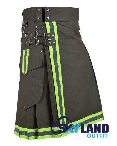 Grey Firefighter Utility Kilt | Fireman Kilt for Men Grey Firefighter Utility Kilt | Fireman Kilt for Men