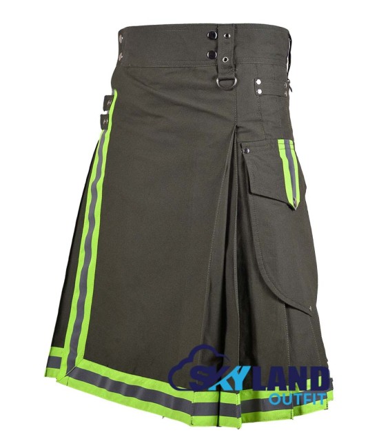 Grey Firefighter Utility Kilt | Fireman Kilt for Men