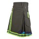Grey Firefighter Utility Kilt | Fireman Kilt for Men