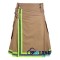Khaki Firefighter Utility Working Kilt with High Visible Reflector