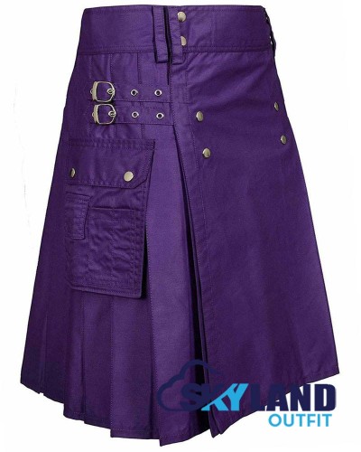 Purple Cotton Kilt | Cargo Pocket Sports Utility Kilt – Deluxe Utility Kilts Purple Cotton Kilt | Cargo Pocket Sports Utility Kilt – Deluxe Utility Kilts