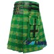 Scottish Irish National tartan modern utility kilt detachable pocket