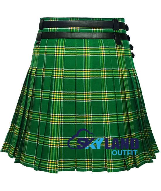 Scottish Irish National tartan modern utility kilt detachable pocket