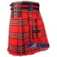 Scottish Royal Stewart tartan modern utility kilt detachable pocket