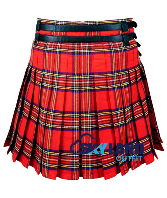 Scottish Royal Stewart tartan modern utility kilt detachable pocket