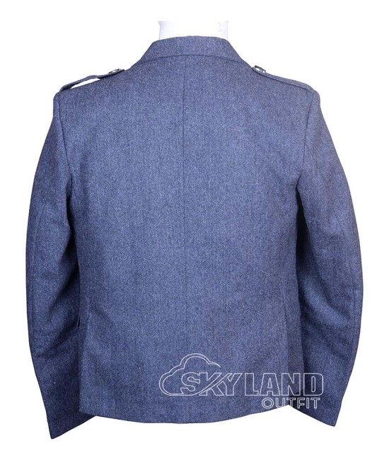 Blue Tweed Argyle Jacket and Vest | Scottish Cool Formal Set
