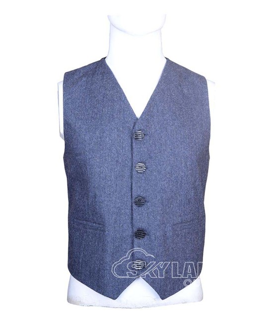 Blue Tweed Argyle Jacket and Vest | Scottish Cool Formal Set