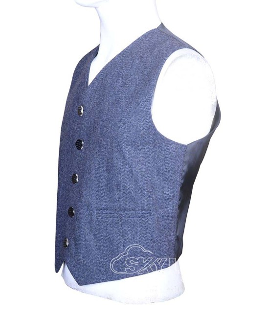 Blue Tweed Argyle Jacket and Vest | Scottish Cool Formal Set