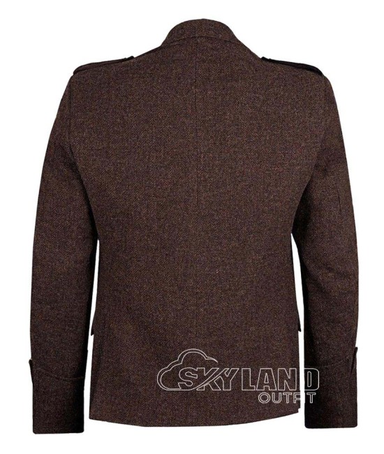 Brown Tweed Argyle Jacket | Scottish Country Formal Jacket