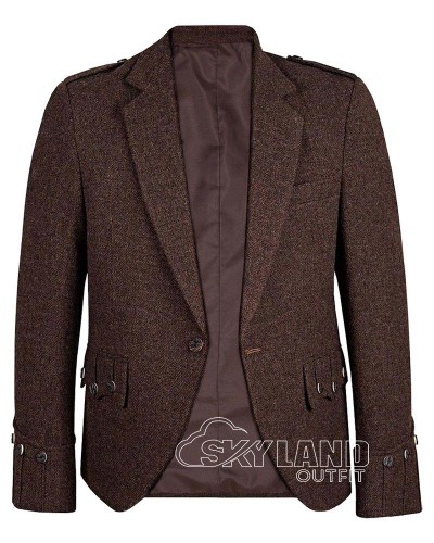 Brown Tweed Argyle Jacket | Scottish Country Formal Jacket Brown Tweed Argyle Jacket | Scottish Country Formal Jacket