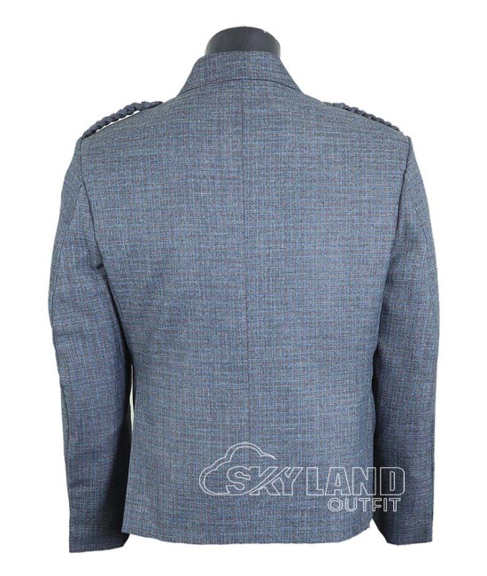 Charcoal Tweed Argyle Jacket – Traditional Scottish Highland Kilt Jacket for Men