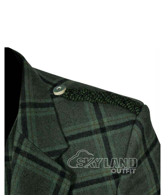 Green Tweed Argyle Jacket | Highland Kilt Coat Green Tweed Argyle Jacket | Highland Kilt Coat